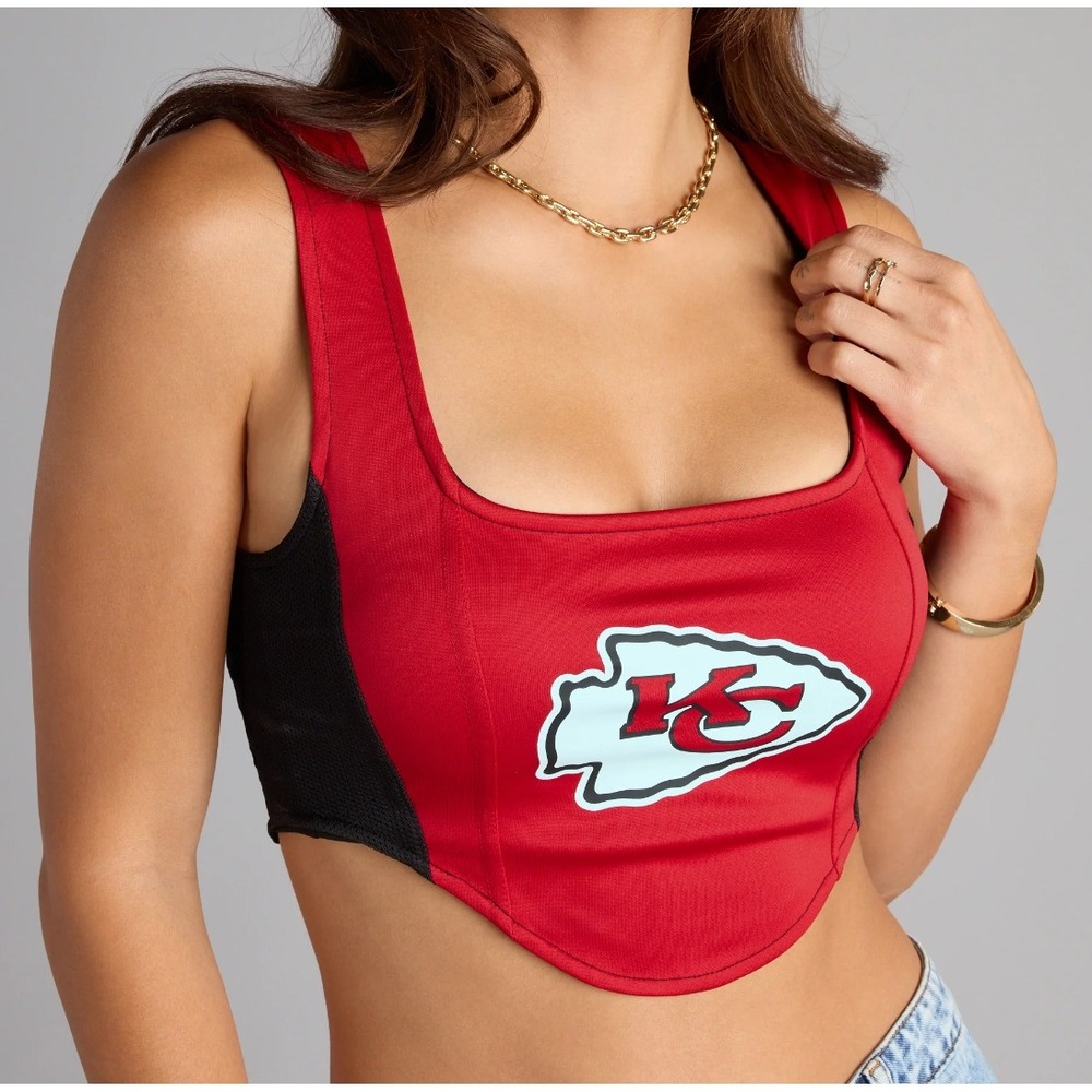 Kansas City Chiefs KC NFL Football NEW Women's Corset Top Size M